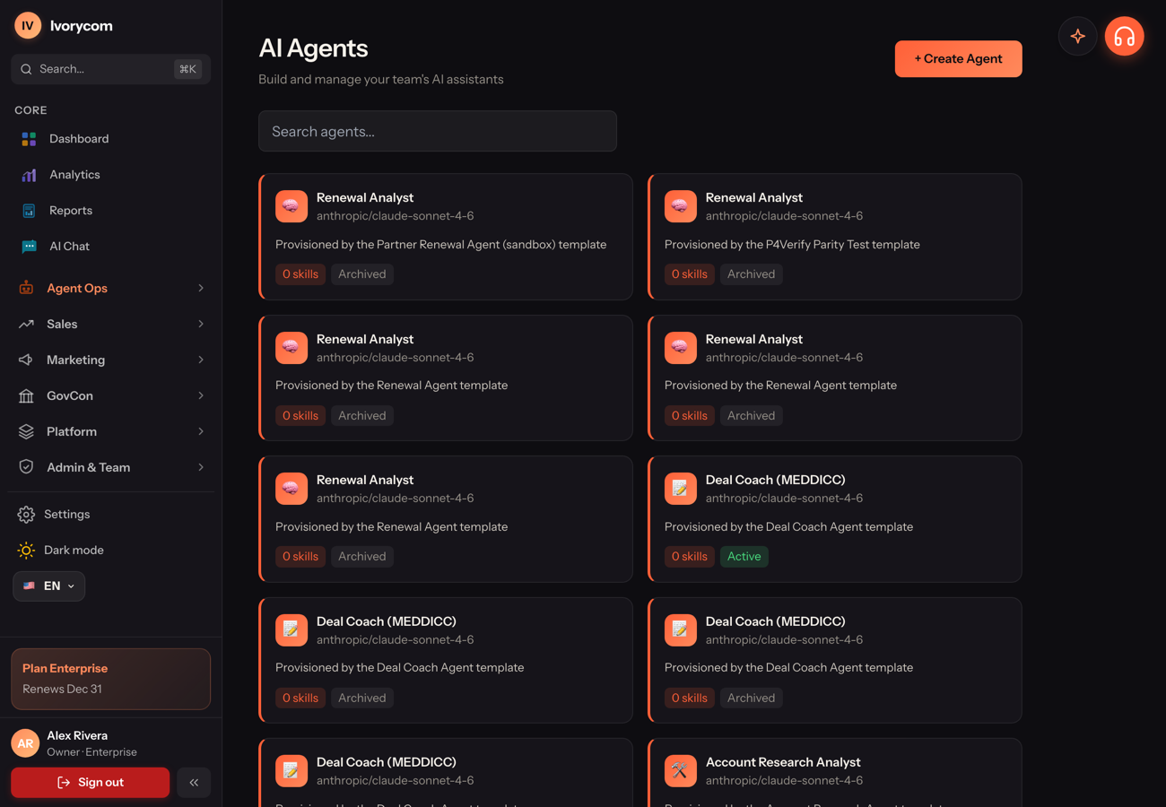 AI agents in Ivorycom